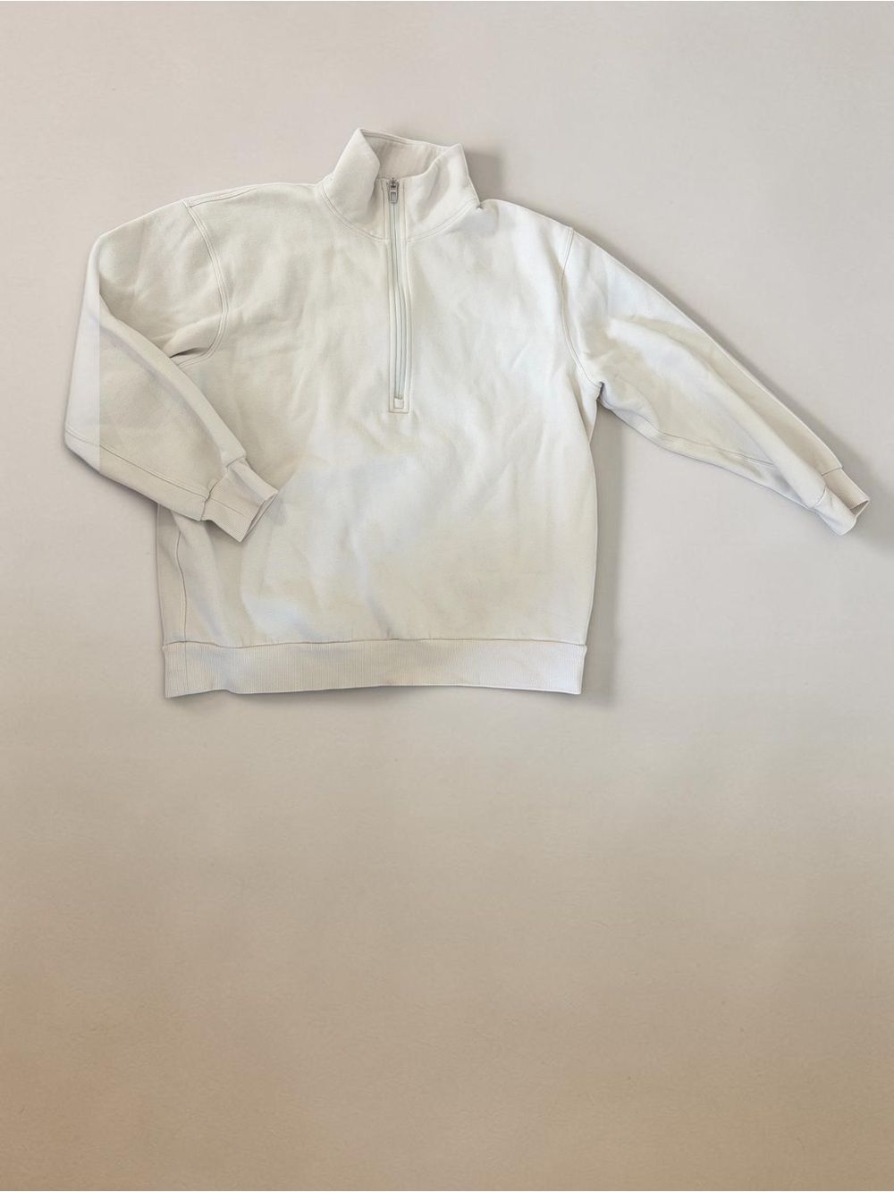 Men's LULULEMON Half-Zip Pullover Sweater - White